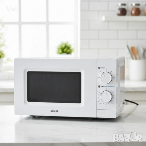 Микровълнова фурна MUHLER MO-5009 20L – 700W, механичен контрол, снимка 9 - Микровълнови - 54746100