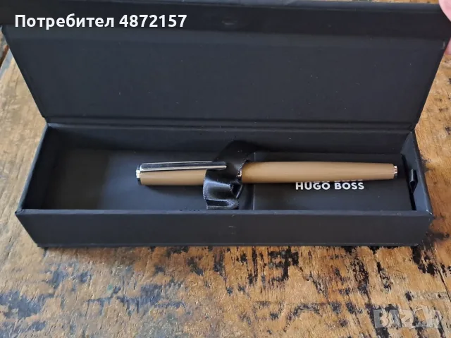 писалка HUGO BOSS Gear Camel метал с гланцов лак с цвят камила, снимка 4 - Ученически пособия, канцеларски материали - 55577805