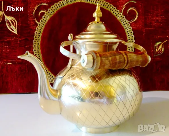 Бронзов чайник Слънце,1.1 кг.,2.8 литра. , снимка 4 - Антикварни и старинни предмети - 55666367