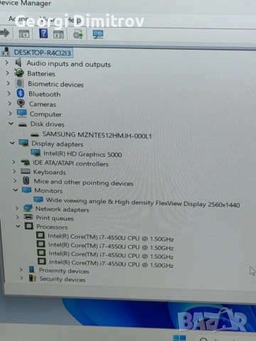Lenovo x1 carbon i7-4550U/8RAM/512SSD/Intel HD 5000/2K QHD, снимка 5 - Лаптопи за работа - 54984285