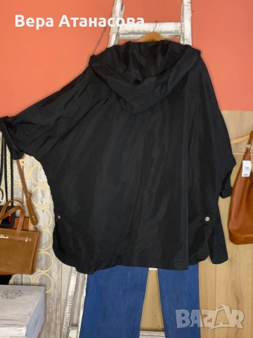 💣 Преходен тренч с широки 3/4 ръкави и качулка💄 3хл/4/хл/5хл🔝, снимка 2 - Якета - 54100798