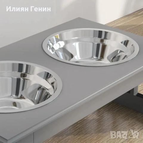 Станция за хранене на кучета PawHut, неплъзгаща се, 44x24x15 см, снимка 7 - За кучета - 54815081