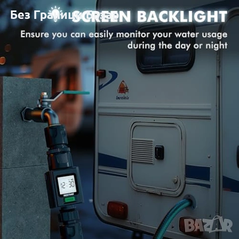 Нов смарт WiFi Bluetooth водомер за градина двор маркуч дебит и разход на вода, снимка 3 - Друга електроника - 54044129
