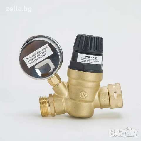 Регулатор на налягането на водата 3/4" с манометър – Редуктор до 160 PSI за напояване хидрофор 10367, снимка 6 - Други стоки за дома - 54685057