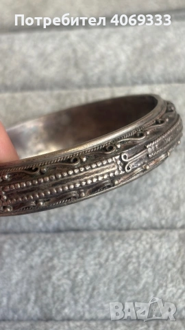 Сребърна твърда гривна , снимка 3 - Гривни - 54320984