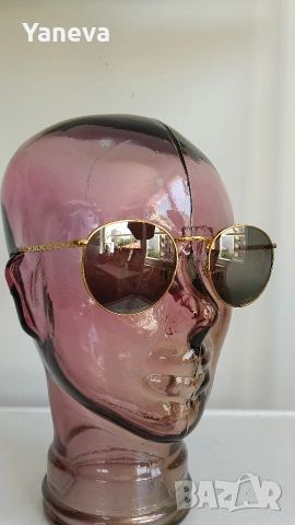 Ray-Ban New Round , унисекс, слънчеви очила с метална златиста рамка и поляризирани стъкла Chromance