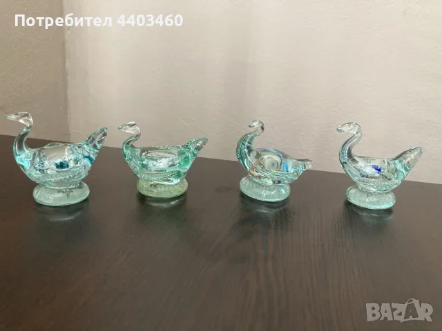 Ръчно изработени стъклени фигурки Лебед, снимка 3 - Колекции - 55693268