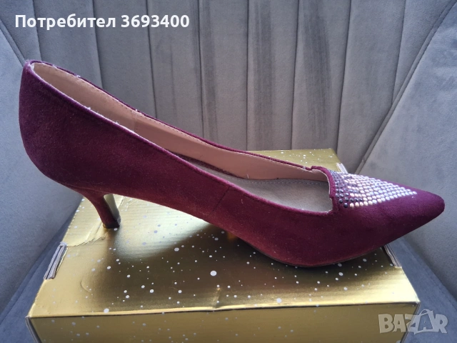 Официални обувки, бордо, снимка 5 - Дамски обувки на ток - 54108279