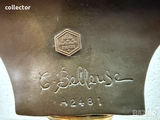 Бронзова скулптура на  Рембранд ван Рейн. №8188, снимка 7 - Антикварни и старинни предмети - 55027326