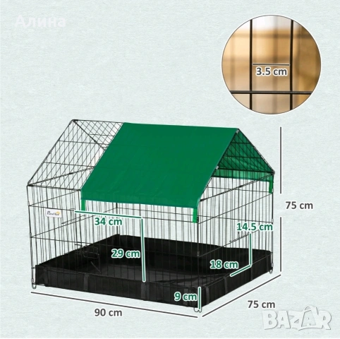 Огромна клетка за гризачи - заек,хамстер,таралеж , снимка 2 - За гризачи - 54020826