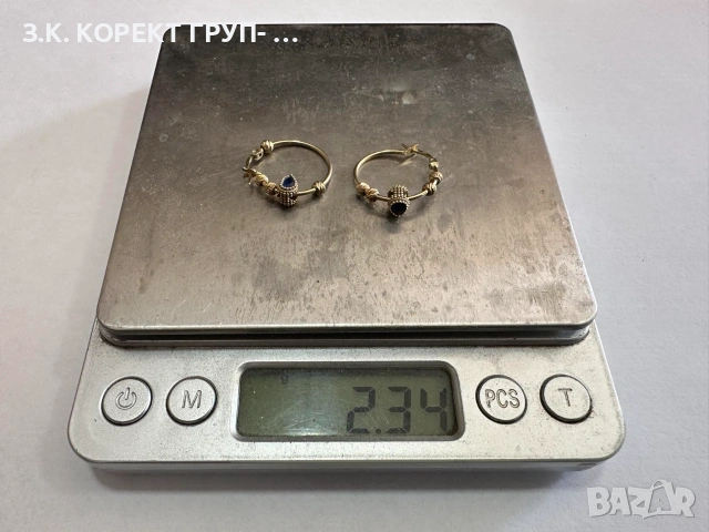 Златни дамски обеци 14K – 2,34гр, снимка 2 - Обеци - 55120795