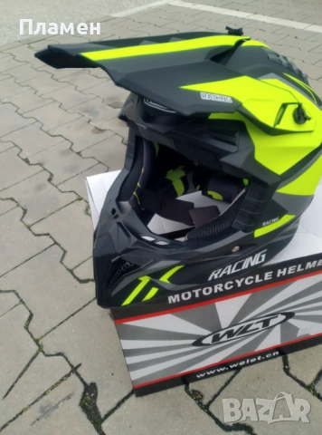  Кросова Каска за мотокрос, ендуро ATV, колело S-XL Black/Yellow, снимка 15 - Аксесоари и консумативи - 50324296