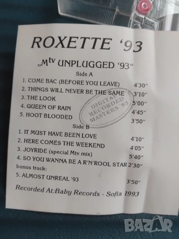 Roxette - M'TV Unplugged - аудио касета музика, снимка 2 - Аудио касети - 54092898