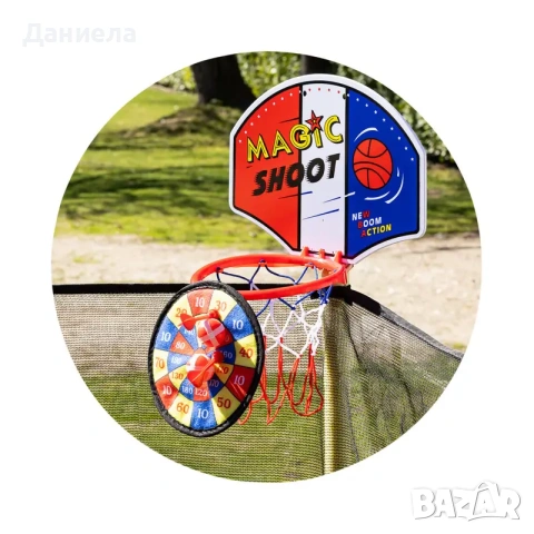 Голям батут Sporty 140 см. с баскет. кош, снимка 4 - Други - 55267684