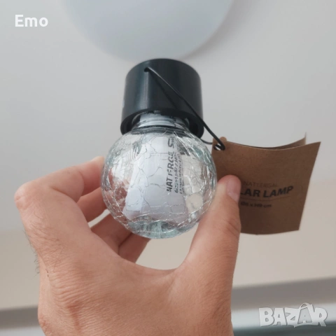 Соларни LED висящи лампи напукано стъкло, снимка 5 - Лед осветление - 54461550