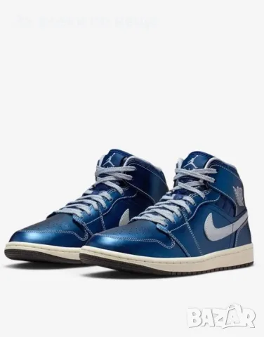 NIKE Air Jordan 1 Mid SE Blue / White Дамски Маратонки👟Дамски Спортни Обувки👟Кецове Код P2864