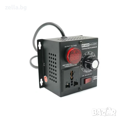 Регулатор на напрежение 4000W 18A – Димер с потенциометър и волтметър за инструменти 10206, снимка 8 - Друга електроника - 54660821