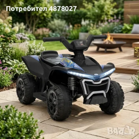 Детско акумулаторно ATV 6V 25W – Електрическо ATV с LED светлини за деца 1.5+ години, черно, снимка 5 - Коли, камиони, мотори, писти - 55585508