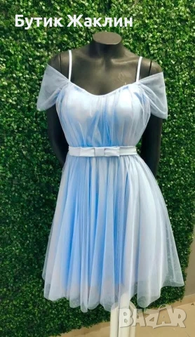 Рокля с тюл , снимка 3 - Рокли - 53989985