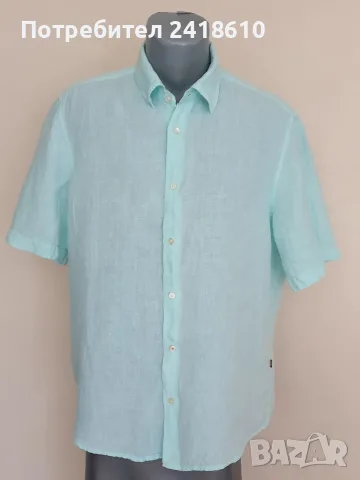 Hugo Boss Rash_2 Len / Лен Regular Fit Mens Size L НОВО ОРИГИНАЛ! Мъжка Ленена Риза., снимка 13 - Ризи - 55278571