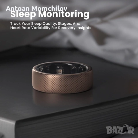 Смарт пръстен Amazfit Helio Ring Size 8 Titanium, снимка 4 - Смарт гривни - 55034551