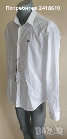 Emporio Armani Slim Fit Cotton Mens Size  XL НОВО! ОРИГИНАЛ! Мъжка Риза!, снимка 8 - Ризи - 54883769