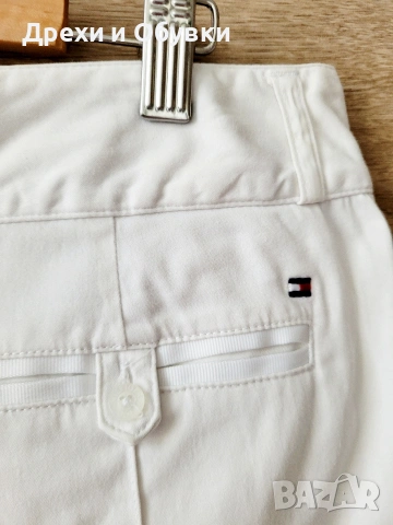 Бял летен панталон под коленете TOMMY HILFIGER , снимка 2 - Панталони - 54792459