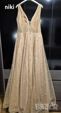 нова официална, бална, златна рокля, снимка 3 - Рокли - 54286033