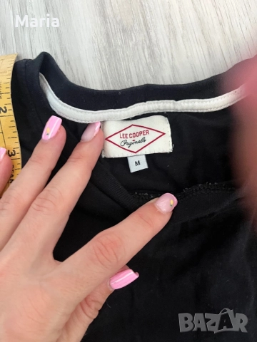 Lee Cooper Originals мъжка тениска M черна оригинална, снимка 3 - Тениски - 55525652