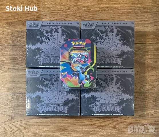Pokémon TCG - Pitch Black ETBs & Mega Charizard X ex Tin