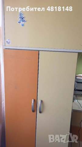 Продавам легло на втори етаж с гардероб и бюро, снимка 4 - Бюра - 54429044