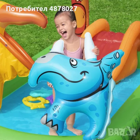 Водна площадка Bestway Jurassic 53160 – Детски мини аквапарк с пързалка и пръскачки, снимка 12 - Басейни и аксесоари - 55483568