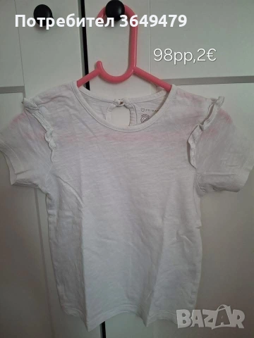 2 бр тениски за момиче на primark , снимка 2 - Детски тениски и потници - 55012211