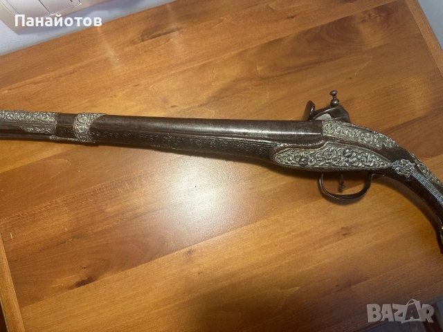 Пищов пистолет сребърни кремъчни декорация възстановки капсулни сребро, снимка 6 - Антикварни и старинни предмети - 54547713