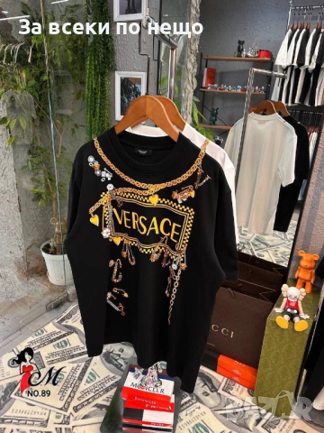 Versace Мъжка Памучна Тениска👕Мъжка Блуза С Къс Ръкав Версаче - Различни Цветове Код SK1176