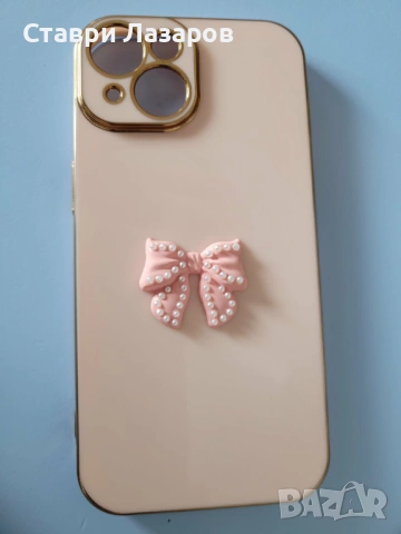 Нов силиконов дамски кейс за Apple iPhone 15, iPhone 14 - розов цвят