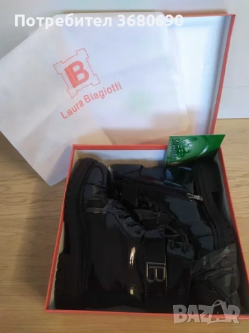 Дамси черни боти Laura Biagiotti N40, снимка 2 - Дамски боти - 54218632