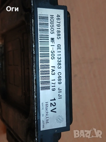 Компютър за Фиат Стило 1.8 16V 46791885 GE113383 C489, снимка 2 - Части - 55199272