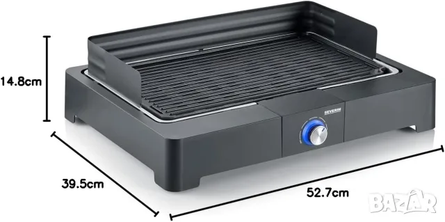 Бездимна Електрическа Скара и Грил Severin PG 8567 (2200W, За дома и терасата), Незалепващо Покритие, снимка 6 - Скари - 55590474