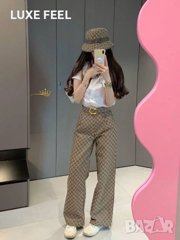 Gucci 🤎Панталон + Риза + Колан , снимка 3 - Комплекти - 54410607