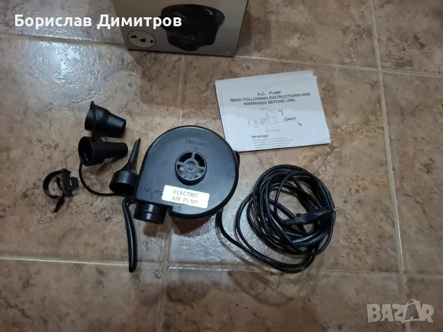 Продавам помпа 220V за надуване на легла, лодки, дюшеци, басейни и др., снимка 3 - Надуваеми легла - 55341753