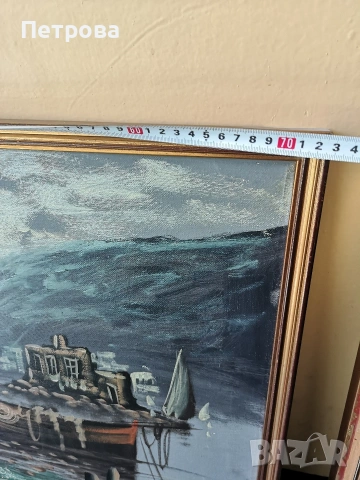 2 големи маслени картини. , снимка 7 - Антикварни и старинни предмети - 54299838