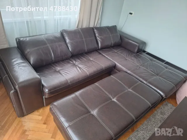 Продавам кожен диван, снимка 9 - Дивани и мека мебел - 55402754