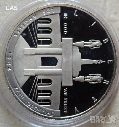 1 Долар 1984 САЩ / сребро 0.900, снимка 3 - Нумизматика и бонистика - 54377227