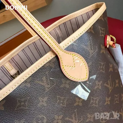 Дамска чанта Louis Vuitton Neverfull, кожа кожа, снимка 2 - Чанти - 55464877