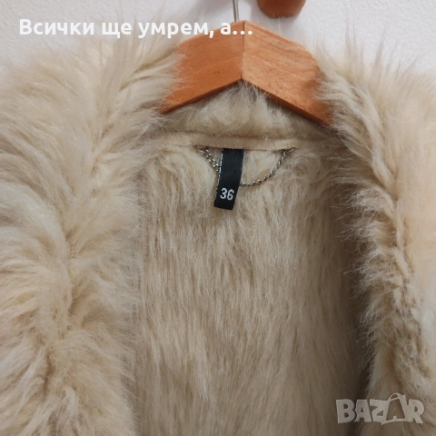 Късо кремаво бяло палто h&m, снимка 6 - Палта, манта - 54465325