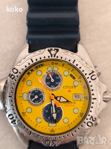 Часовник Citizen diver със сензор , снимка 5 - Мъжки - 54978105