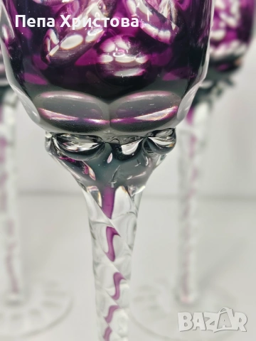 Комплект от 6 броя чаши за вино , снимка 3 - Чаши - 54095702
