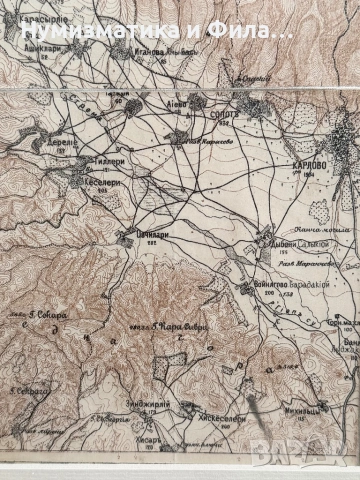 Военна топогравска карта преди 1945 година, снимка 2 - Антикварни и старинни предмети - 54405501