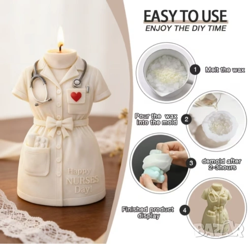  Молд престилка мед.сестра, снимка 2 - Форми - 54343634